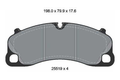Колодки тормозные DP82206RPX EBC RP-1 перед Porsche 911 991 Turbo 
