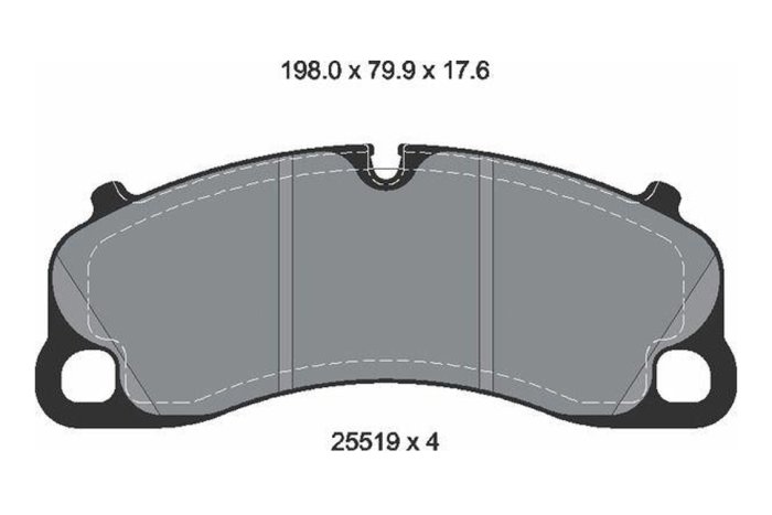 Колодки тормозные DP82206RPX EBC RP-1 перед Porsche 911 991 Turbo 