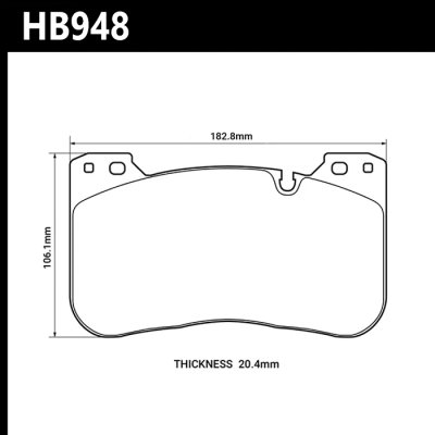 Колодки тормозные HB948N.709 HAWK HP+  перед BMW M5 F90; M8 F92; X5M G05; X6M G06
