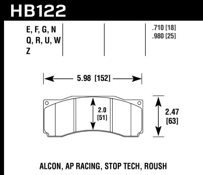 Колодки тормозные HB122B.710 HAWK HPS 5.0