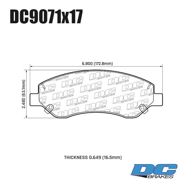 Колодки тормозные DC9071E17 DC brakes RT.2, перед. TANK 500, TANK 400