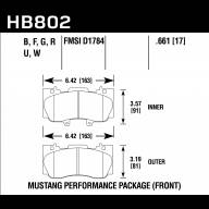 Колодки тормозные HB802B.661 HAWK HPS 5.0 FORD Mustang Performance R-Package, 2014-&gt; ПЕРЕДНИЕ - Колодки тормозные HB802B.661 HAWK HPS 5.0 FORD Mustang Performance R-Package, 2014-> ПЕРЕДНИЕ