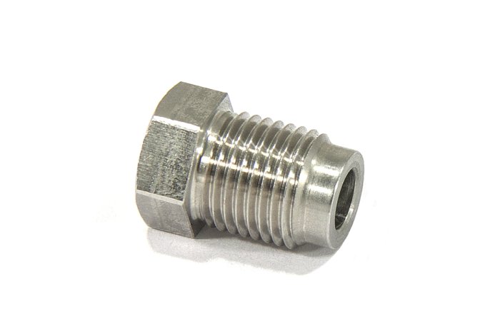 Штуцер (для тормозной трубки) папа M10x1 mm КОРОТКИЙ нерж. сталь Goodridge N8401C