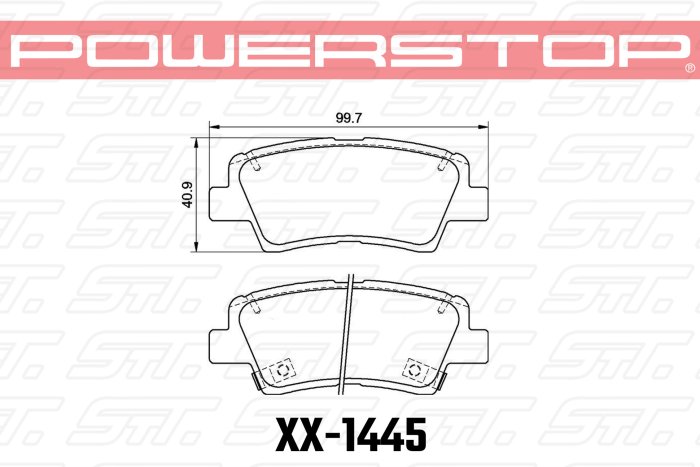 Колодки тормозные 17-1445 PowerStop Z17 задние KIA RIO; SPORTAGE; HYUNDAI SONATA; TUCSON; GEELY;