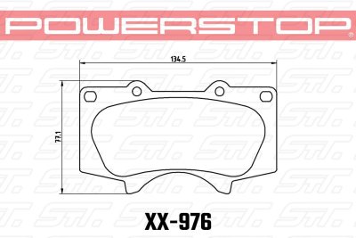 Колодки тормозные 36-976 PowerStop Z36 передние LEXUS GX460; GX470; Prado 150; 120; PAJERO