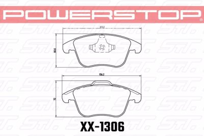 Колодки тормозные 23-1306 PowerStop Z23 перед Range Rover EVOQUE; FREELANDER MK2; XC70; V70