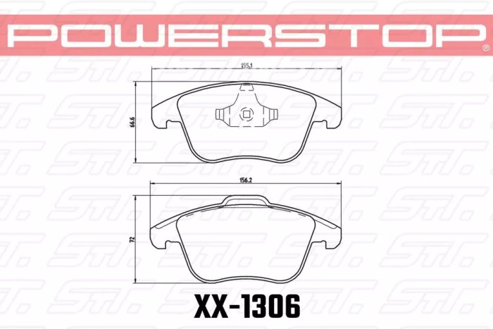 Колодки тормозные 23-1306 PowerStop Z23 перед Range Rover EVOQUE; FREELANDER MK2; XC70; V70
