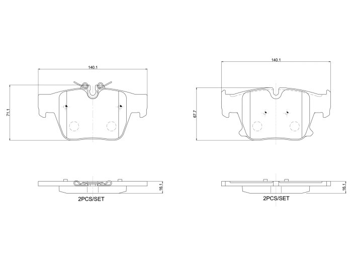 Колодки тормозные DC2475P16 DC Brakes Street STR.S+, задние BMW 5 G60, 7 G70, X3 G45