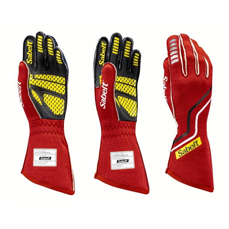 Перчатки для автоспорта Sabelt HERO TG-10, FIA 8856-2018 до 2031 года, красный, размер 11 RFTG10RS11