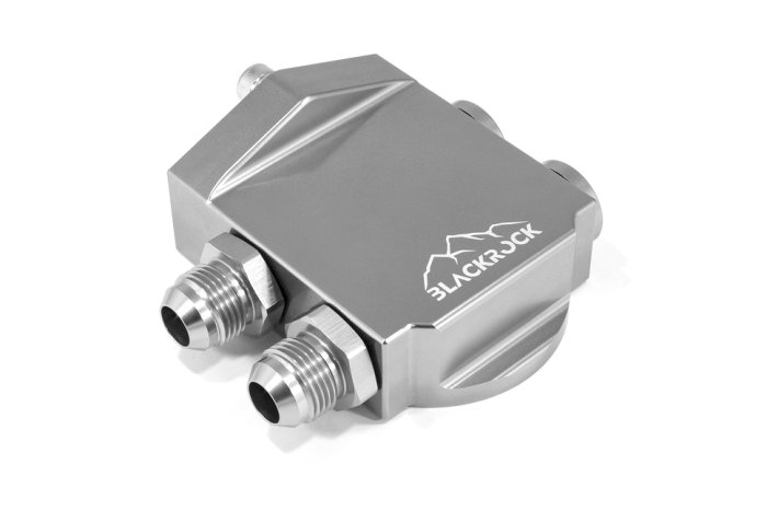 Проставка адаптер под вынос фильтра 4 выхода 1/2X14 BSP BLACKROCK LAB SP-1101 двигатель LS CHEVY