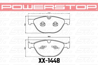 Колодки тормозные 17-1448 PowerStop Z17 передние JAGUAR XJ X351; XF X250; XK X150