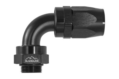 - 12 AN (12AN AN12) фитинг 90°, ПАПА M22 x 1,5 mm, BLACKROCK LAB, A12-090-M22BK