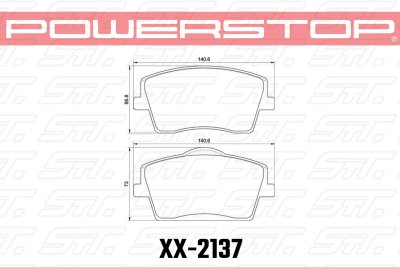 Колодки тормозные 23-2137 PowerStop Z23 передние LYNK &amp; CO 01; VOLVO XC40