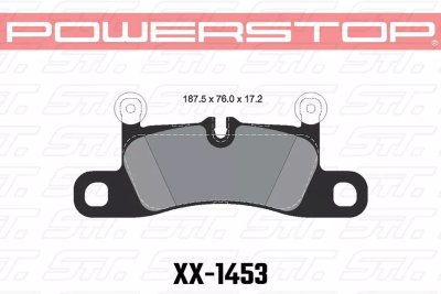 Колодки тормозные 23-1453 PowerStop Z23 задние PORSCHE CAYENNE 92A, TOUAREG 7P5 2010-&gt;