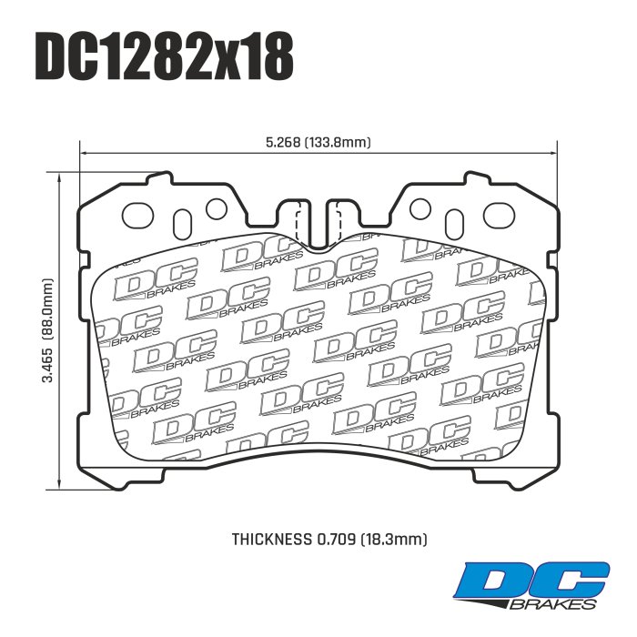 Колодки тормозные DC1282P18 DC Brakes Street STR.S+, передние Lexus LS (F4), LS350, LS500 2017->