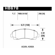 Колодки тормозные HB678Y.709 HAWK LTS перед Honda Ridgeline ; Acura TL 2009-2013 - Колодки тормозные HB678Y.709 HAWK LTS перед Honda Ridgeline ; Acura TL 2009-2013