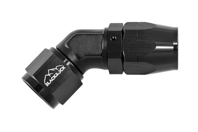 - 10 AN (10AN AN10) фитинг 45°, кованый, BLACKROCK LAB ЧЁРНЫЙ A10-045-6BK