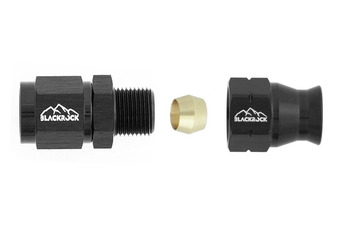 Фитинг AN-04, прямой "мама" Hardline, алюминий, BLACKROCK LAB H04-001-BK