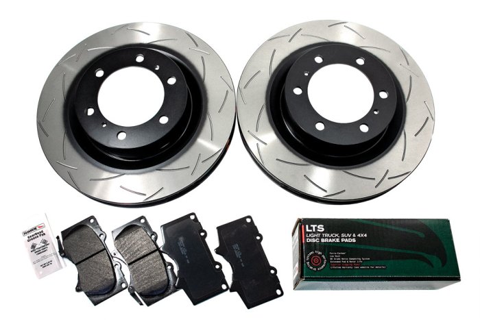 КОМПЛЕКТ ПЕРЕДНИЙ: Торм. диски DBA 42736S T3+колодки HAWK LTS HB490Y Toyota LC150 PRADO, Lexus GX460