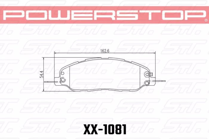 Колодки тормозные 26-1081 PowerStop Z26 перед Mustang 2008->