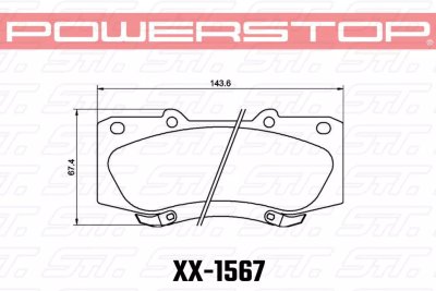Колодки тормозные 23-1567 PowerStop Z23 передние TOYOTA HILUX 2005-&gt;