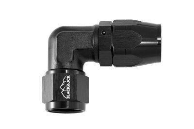 - 10 AN (10AN AN10) фитинг 90°, кованый, BLACKROCK LAB ЧЁРНЫЙ A10-090-6BK