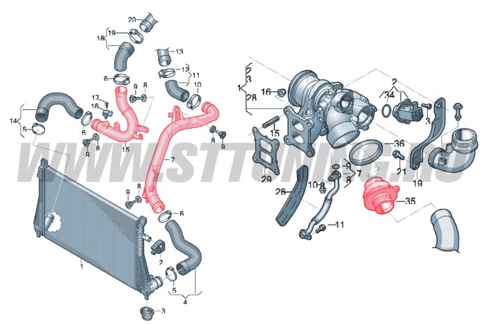 Пайпинг кит BLACKROCK LAB VW-PK-0181 VAG Gen3, 2.0; Golf GTI; Golf R; MK7; Audi S3; TT;