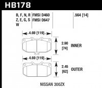 Колодки тормозные HB178D.564 HAWK ER-1