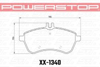 Колодки тормозные 26-1340 PowerStop Z26 передние MB C W204; E W212; SLK R172