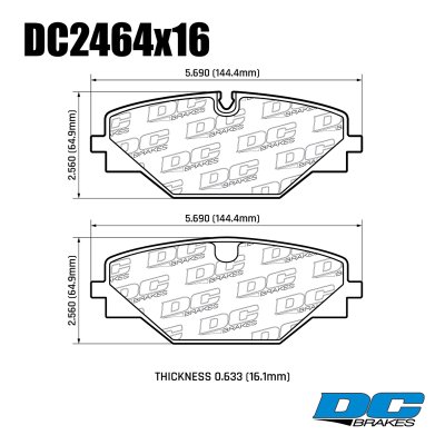 Колодки тормозные DC2464R16 DC Brakes Street HD+, задние RANGE ROVER V ; RANGE ROVER SPORT 2019-&gt;