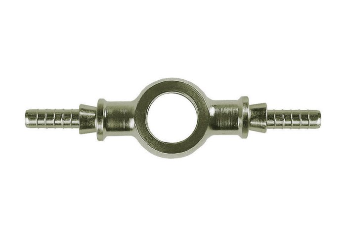 Фитинг banjo d10 mm, двойной вход шланга D-03 сталь, под опрессовку S5098-03P, Goodridge