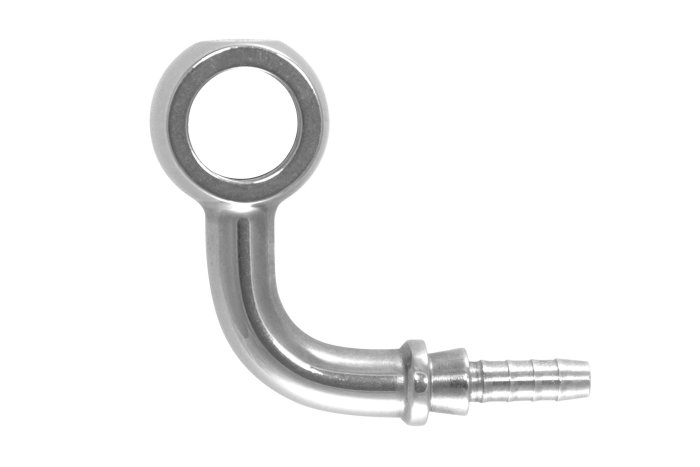 Фитинг banjo d10 mm, 90°, вбок D-03 нерж сталь, под опрессовку S5099S-03С, Goodridge