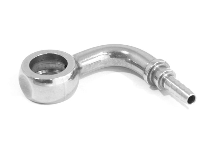 Фитинг banjo d10 mm, 90°, вбок D-03 нерж сталь, под опрессовку S5099S-03С, Goodridge