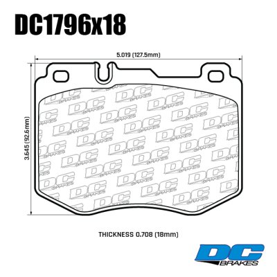Колодки тормозные DC1796P18 DC brakes STREET STR.S+, перед MB GLC X253; E W213; CLS C257