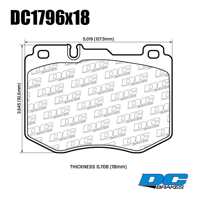 Колодки тормозные DC1796P18 DC brakes STREET STR.S+, перед MB GLC X253; E W213; CLS C257