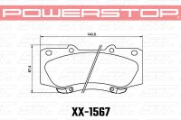 Колодки тормозные 17-1567 PowerStop Z17 передние TOYOTA HILUX 2005->