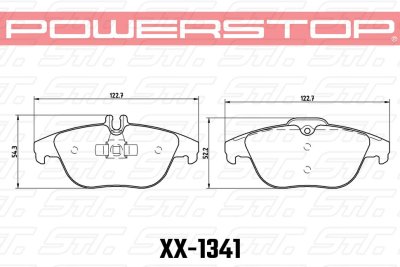 Колодки тормозные 26-1341 PowerStop Z26 задние MB C W204; GLK W204