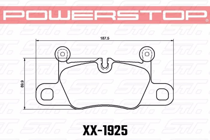 Колодки тормозные 23-1925 PowerStop Z23 задние Porsche 911 992; 911 991; CAYENNE Turbo