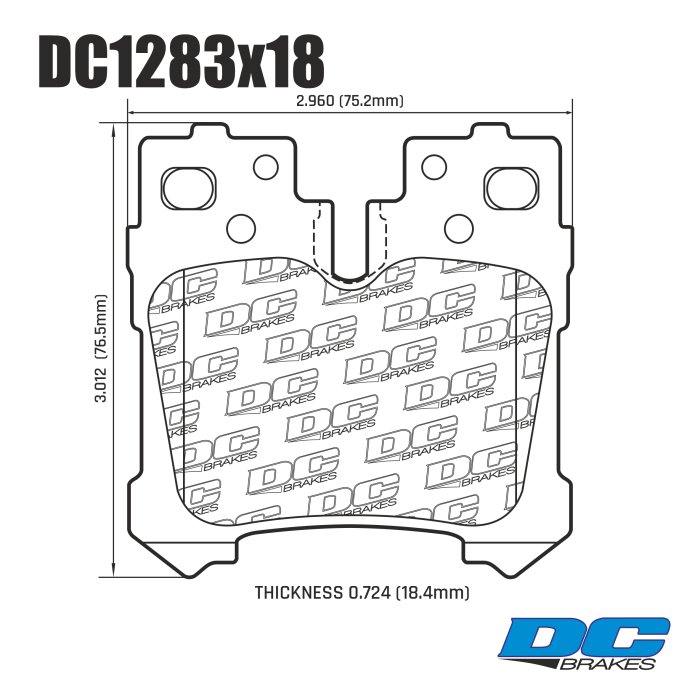Колодки тормозные DC1283P18 DC Brakes Street STR.S+, задние Lexus LS (F4), LS350, LS500 2017->