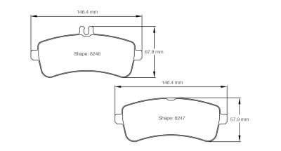 Колодки тормозные 8246-RSL29 PAGID RSL29 задние AMG GTS, AMT GTR
