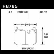 Колодки тормозные HB765D.664 HAWK ER-1 BMW передние BMW M4 F82; M3 F80; M-Performance - Колодки тормозные HB765D.664 HAWK ER-1 BMW передние BMW M4 F82; M3 F80; M-Performance