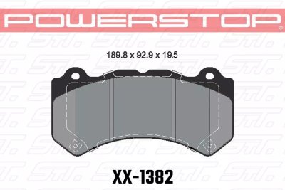 Колодки тормозные 26-1382 PowerStop Z26 передние NISSAN Skyline GTR R35 2008-&gt;