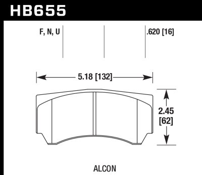 Колодки тормозные HB655B.620 HAWK HPS 5.0