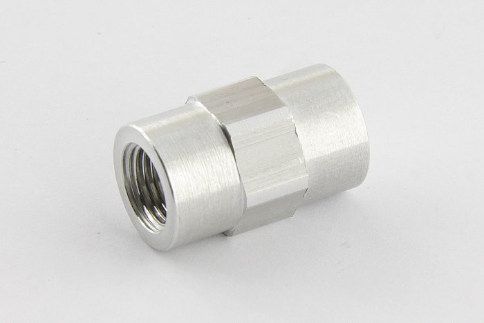 Адаптер M M10x1 - M M10x1 прямой конус, алюминий VAG 4F0611789E