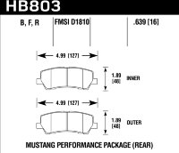 Колодки тормозные HB803B.639 HAWK HPS 5.0 ЗАДНИЕ Ford Mustang VI 2015-> 