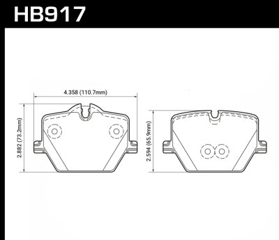 Колодки тормозные HB917Z.626 HAWK PC задние BMW 3 G20; TOYOTA SUPRA 2019-&gt;