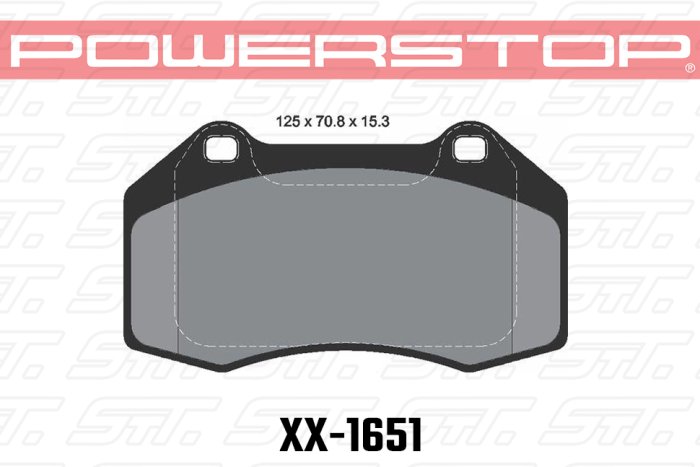 Колодки тормозные 36-1651 PowerStop Z36 передние Brembo Renault Clio3 RS; Megane 2 Sport; Mazda ND