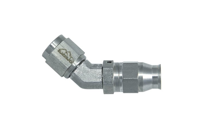 - 4 AN (4AN AN4) фитинг 45° D-04 нерж сталь BLACKROCK LAB T04-045-6 под тефлоновый шланг (600 серия)