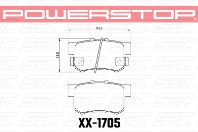 Колодки тормозные 17-1705 PowerStop Z17 задние HONDA; SUZUKI