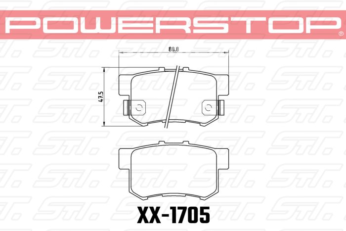 Колодки тормозные 17-1705 PowerStop Z17 задние HONDA; SUZUKI